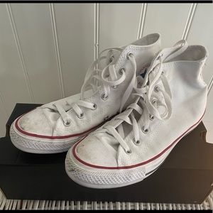 White Hightop Converse